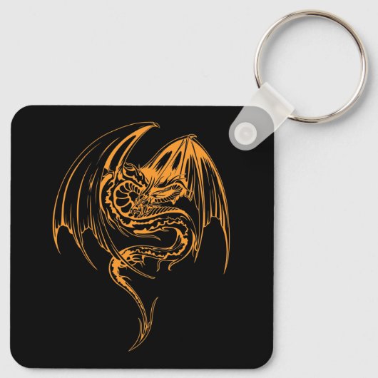 Wyvern Dragon zijn fantasy Mythical Creaters Sleutelhanger (Achterkant)