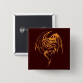 Wyvern Dragon zijn fantasy Mythical Creaters Vierkante Button 5,1 Cm (Voorkant /achterkant)