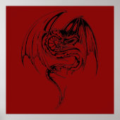 Wyvern Dragon zijn fantasy Mythical Creatures Post Poster (Voorkant)