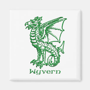 Wyvern medieval heraldry magneet