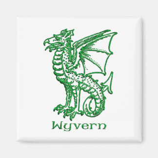 Wyvern middeleeuwse heraldiek magneet