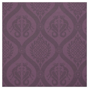 Wyvern Ogee, Aubergine Stof