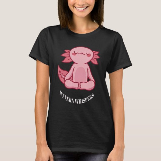 Wyvern Whispers Schattige Funny Yoga Dragon Design T-shirt (Voorkant)
