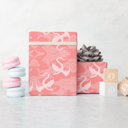Wyverns in Roze Cadeaupapier (Baby Shower)