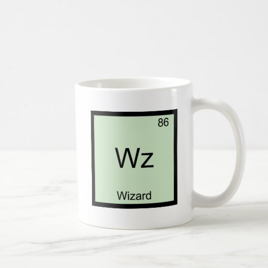 Wz - Wizard Funny Element Chemistry Symbol T-Shirt Koffiemok (Rechts)