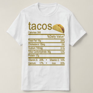 WZcos Nutrition Facts label T-shirt