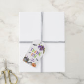 Wzet Witch Cat Halloween Birthday Dank je Cadeaulabel (Met Touw)