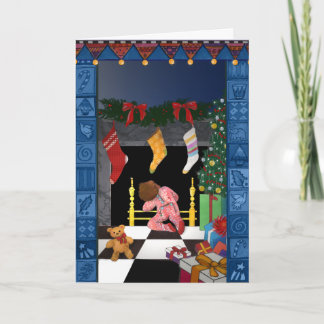 X005 op zoek naar de Kerstman Feestdagen Kaart