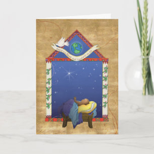 X008 Vrede en goodwill voor iedereen Feestdagen Kaart