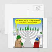 x04 Joden ook als Kerstmis - cartoon Feestdagenkaart (Voorkant / Achterkant)