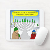 x04 Joden ook als Kerstmis - cartoon Muismat (Met muis)