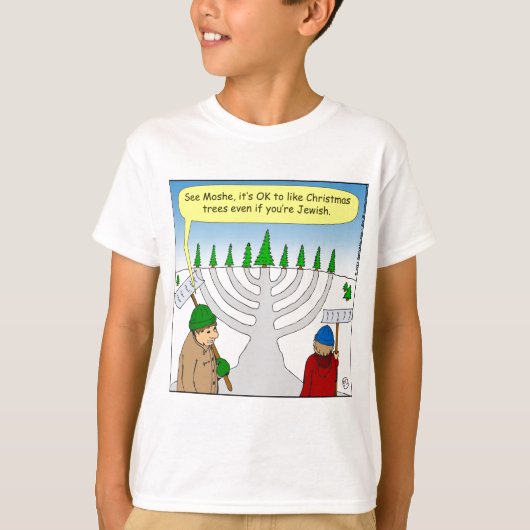 x04 Joden ook als Kerstmis - cartoon T-shirt (Voorkant)