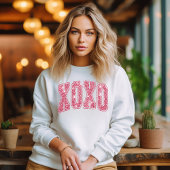 X0X0 in roze glitters Trui