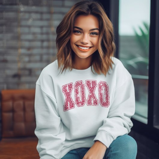 X0X0 in roze glitters Trui