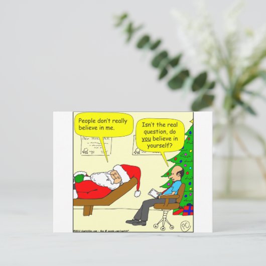 x19 komt in uzelf cartoon voor briefkaart (Staand voorkant)