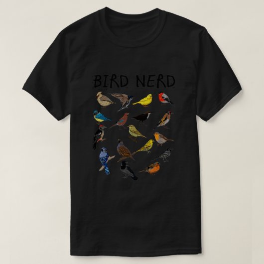 &x27;Bird Nerd Different Kinds of Bird&x27; Cute B T-shirt (Design voorkant)