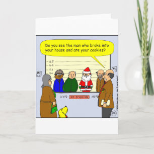 x27 De Kerstman brak in je huis cartoon Feestdagen Kaart
