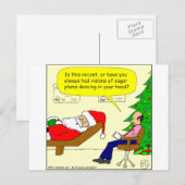x30 Santa praat met zijn therapeut - Cartoon Feestdagenkaart (Voorkant / Achterkant)
