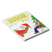 x30 Santa praat met zijn therapeut - Cartoon Notitieblok (Schuin)