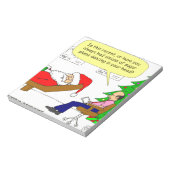 x30 Santa praat met zijn therapeut - Cartoon Notitieblok (Linkerzijde)