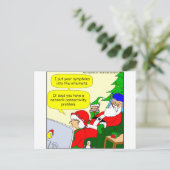 x36 santas symptomen cartoon feestdagenkaart (Staand voorkant)