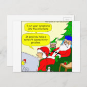 x36 santas symptomen cartoon feestdagenkaart (Voorkant / Achterkant)