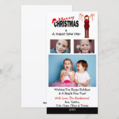 X4 de Kerstkaarten van het Riet van het Snoep van Feestdagenkaart (Voorkant / Achterkant)