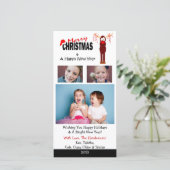 X4 de Kerstkaarten van het Riet van het Snoep van Feestdagenkaart (Staand voorkant)