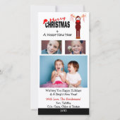 X4 de Kerstkaarten van het Riet van het Snoep van Feestdagenkaart (Voorkant)