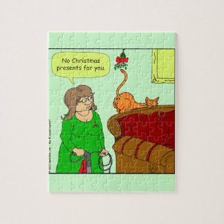 x55 Kat, dikke kerstman, cartoon Legpuzzel