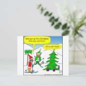 x56-cel tower cartoon kerstboom feestdagenkaart (Staand voorkant)