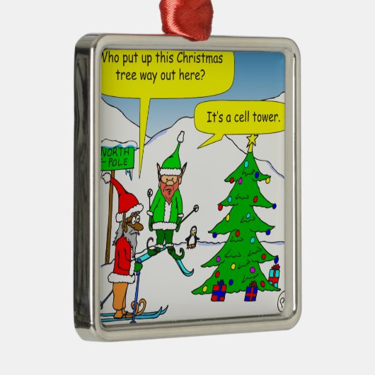 x56-cel tower cartoon kerstboom metalen ornament (Rechts)