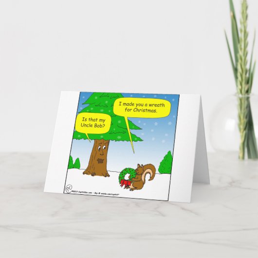 x59 de cartoon van de Kerstmiskroon van het Feestdagen Kaart (Voorkant)