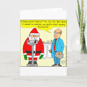 x63 santa nee tegen cartoon koekjes feestdagen kaart