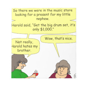 x66 drums voor kerstmis-cartoon notitieblok