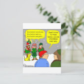 x72 Doe kerstmis op jouw manier cartoon Feestdagenkaart (Staand voorkant)