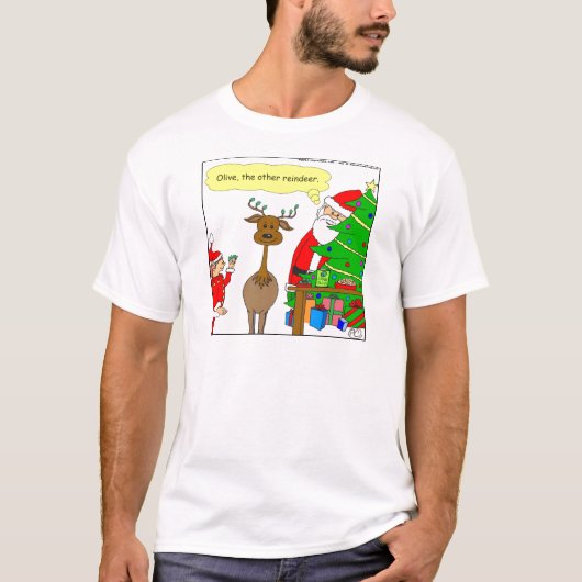 x79 olijven en andere rendiersoorten cartoon t-shirt (Voorkant)