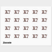 X7 Cirkel Ronde Sticker (Vel)