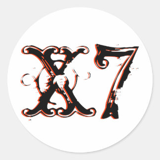 X7 Cirkel Ronde Sticker