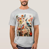 X9 watermerk Design - Voor vogels Liefde Bloemen T-shirt (Voorkant)