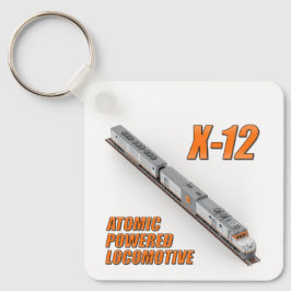 X-12 Atoomkrachtlocomotief Dubbelzijdige Sleutelha Sleutelhanger