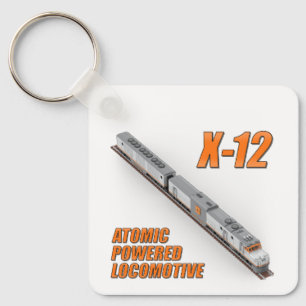X-12 Atoomkrachtlocomotief Dubbelzijdige Sleutelha Sleutelhanger