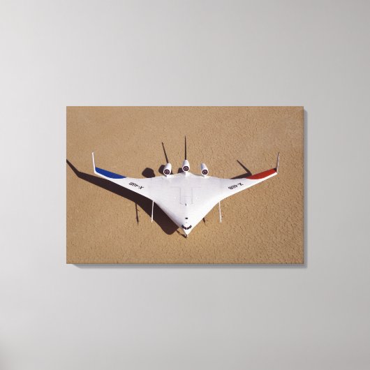 X-48B Onbemande luchtvaartuigen met blanco vleugel Canvas Afdruk (Voorkant)