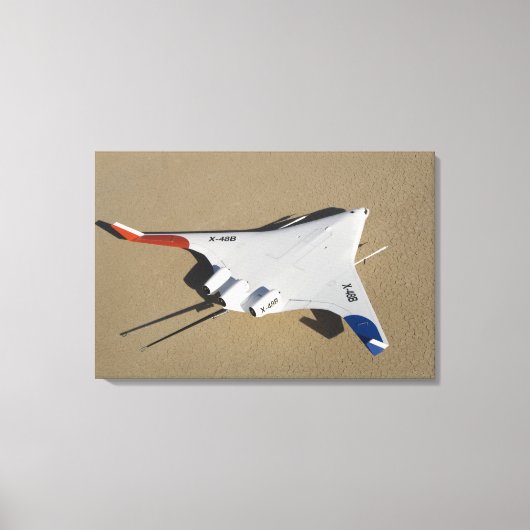 X-48B Onbemande luchtvaartuigen met blanco vleugel Canvas Afdruk (Voorkant)