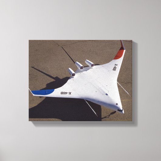X-48B Onbemande luchtvaartuigen met blanco vleugel Canvas Afdruk (Voorkant)