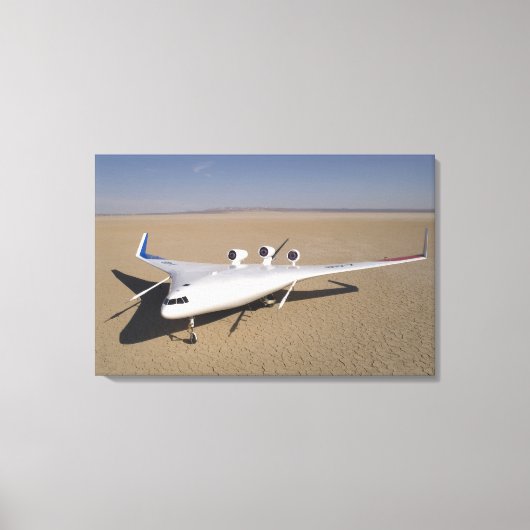 X-48B Onbemande luchtvaartuigen met blanco vleugel Canvas Afdruk (Voorkant)