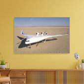 X-48B Onbemande luchtvaartuigen met blanco vleugel Canvas Afdruk (Insitu (Woonkamer))