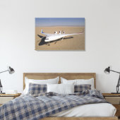 X-48B Onbemande luchtvaartuigen met blanco vleugel Canvas Afdruk (Insitu (Slaapkamer))