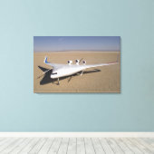 X-48B Onbemande luchtvaartuigen met blanco vleugel Canvas Afdruk (Insitu (Houten vloer))