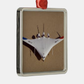 X-48B Onbemande luchtvaartuigen met blanco vleugel Metalen Ornament (Rechts)